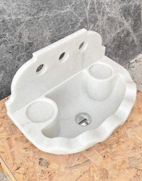 Carrara White Marble Sink