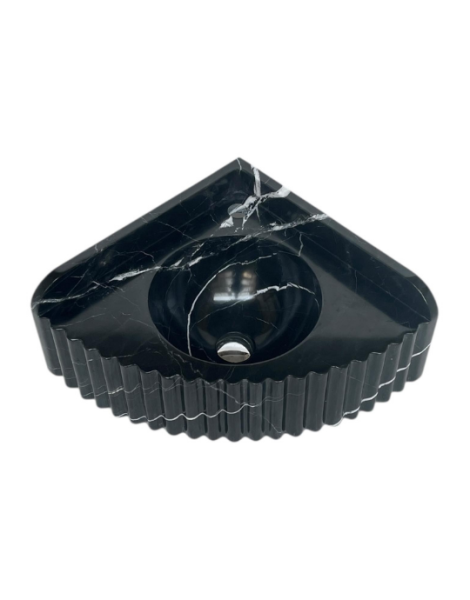 Nero Marquina Corner Marble Sink 